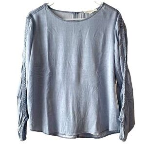 Vince Camuto Blue Top Long‎ Sleeve Size Small NWT